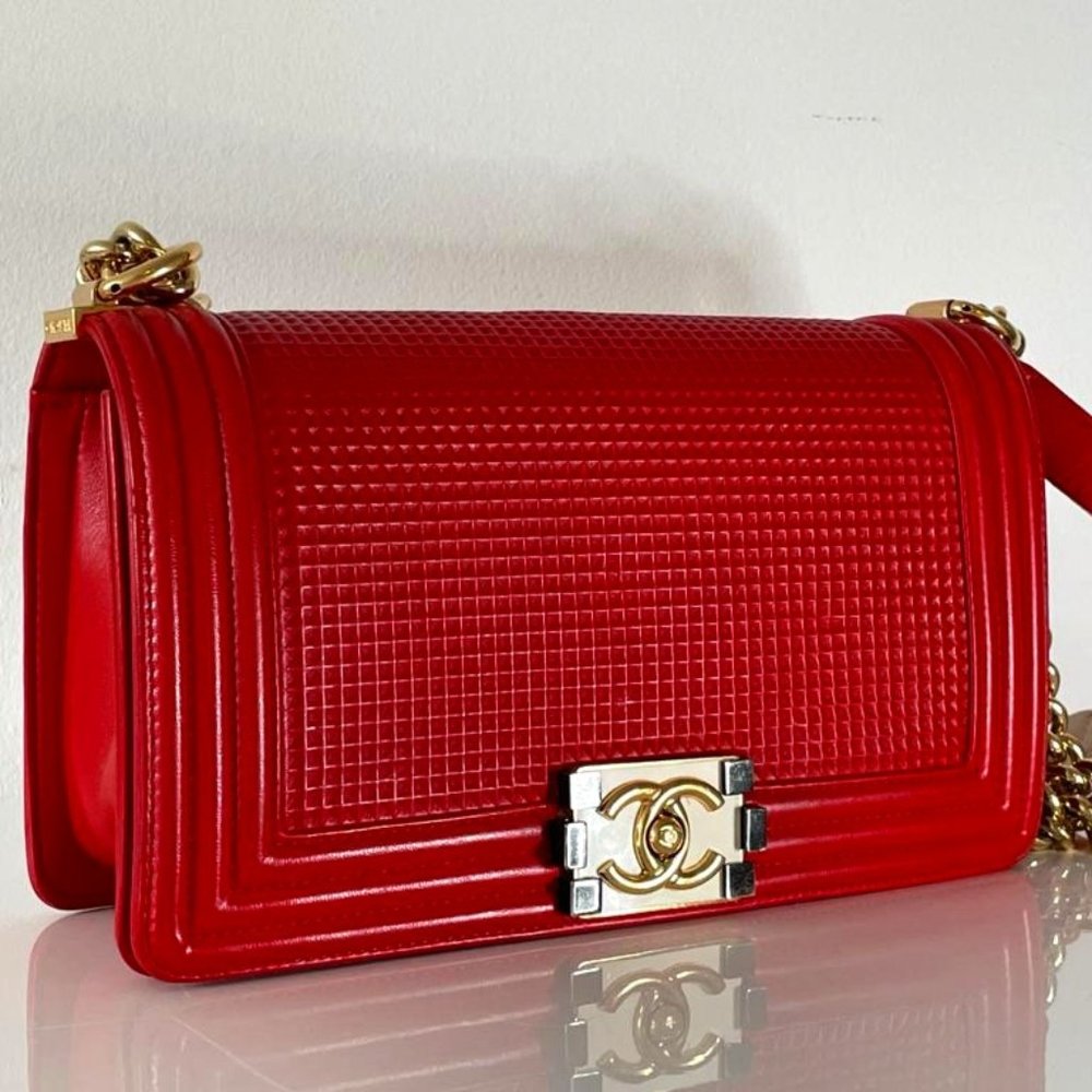 Red waffle limited edition Chanel Bag